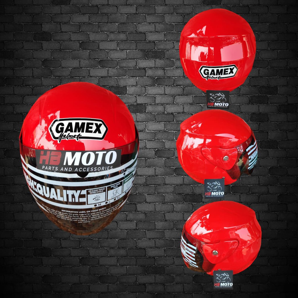 Helm Gamex Warna Red Lights GMX1RL  / Helm SNI / Helm Half Face / Helm Sporty / Helm Gaul / Safety