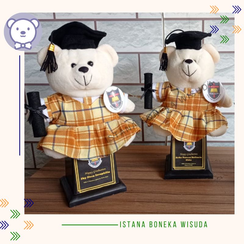 PROMO Boneka Wisuda Piala sekolah TK SD SMP SMA Penabur