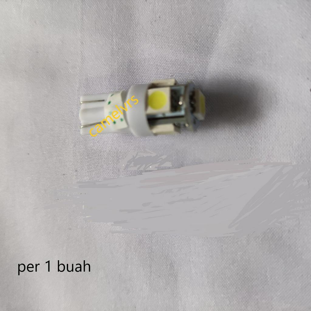 Bohlam tancap T10 / sen colok  5 LED SDM 12volt