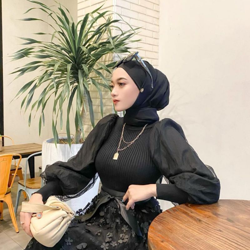 Kalung Hijab Liontin Unik Necklace Hijab Panjang Premium Aksesoris