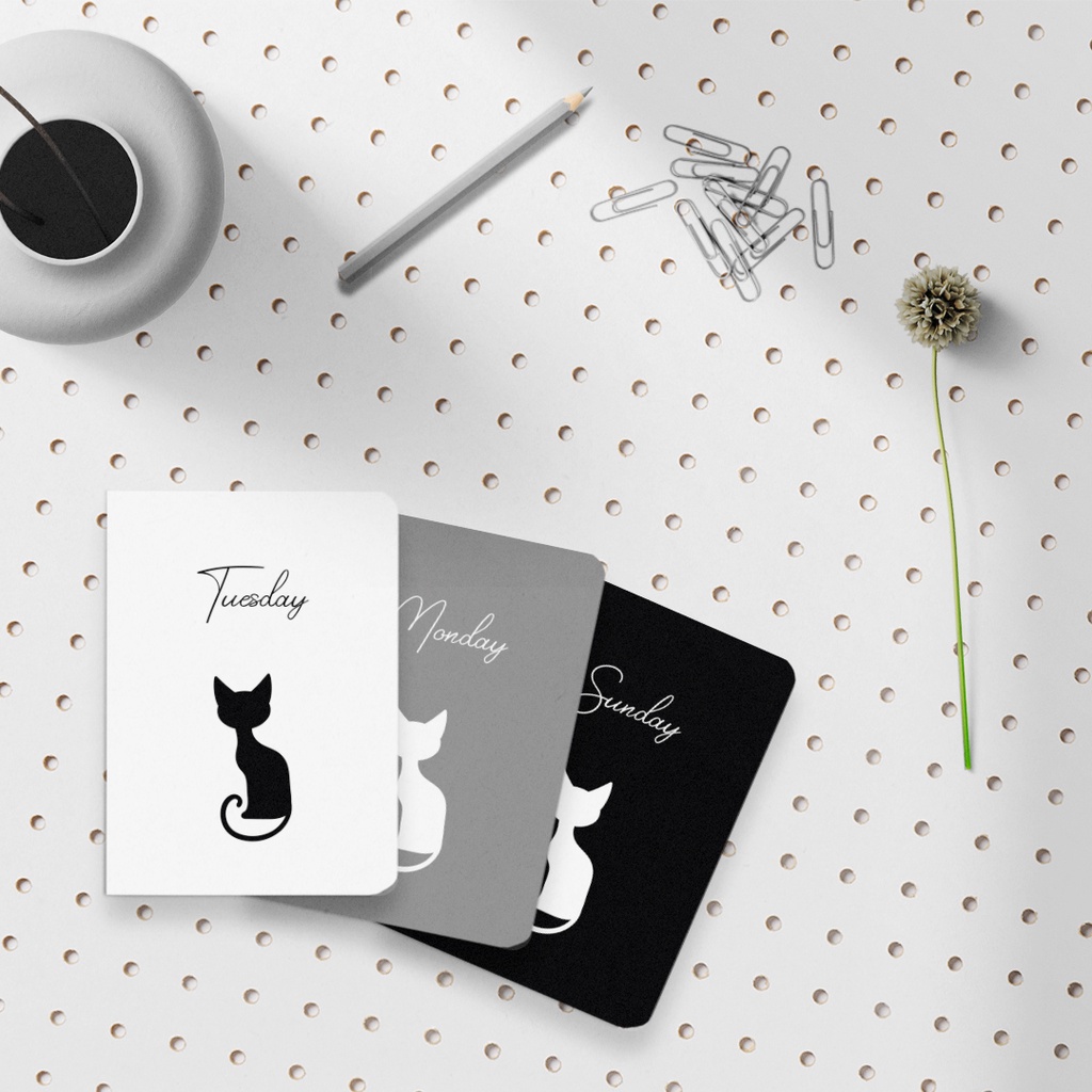[ SIMPLE NOTEBOOK A6 ] Notebook Custom MIni / Notebook Buku Custom Design / Notebook Steples Tengah 