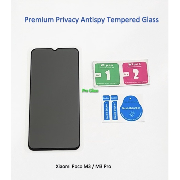 Xiaomi Poco M3 / M3 Pro Privacy Anti Spy / Antispy Tempered Glass