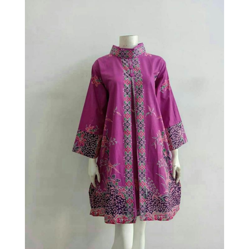 DRESS BATIK GROSIR / TUNIK BATIK WANITA 0019