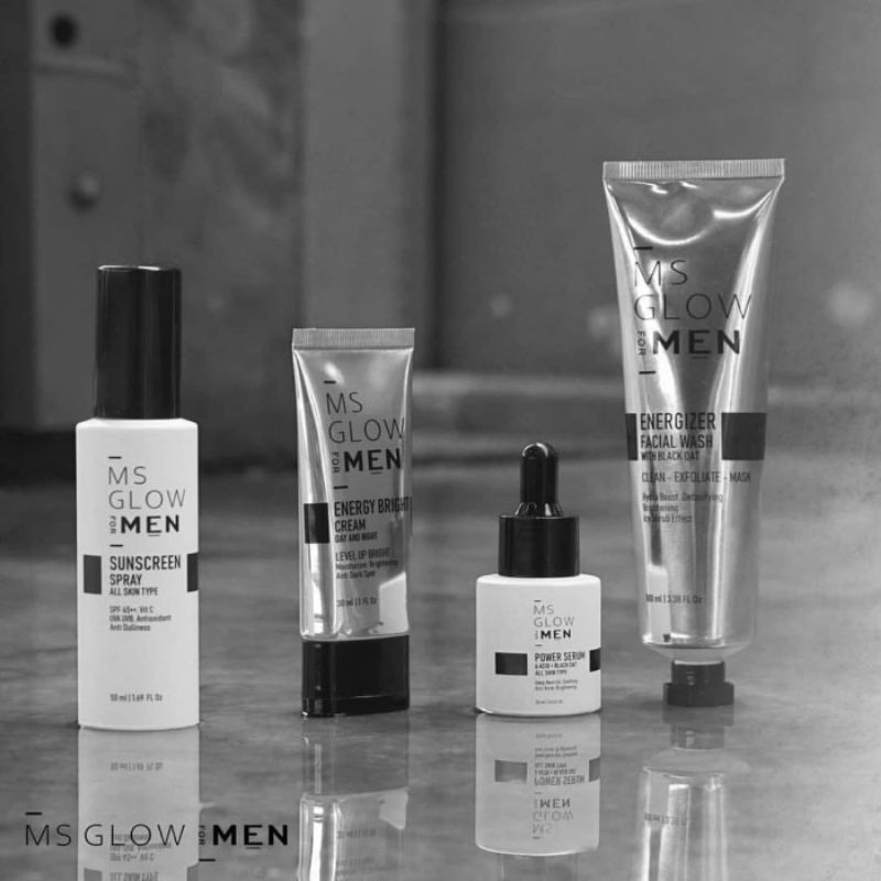 MS GLOW FOR MEN/ MS GLOW FOR MEN LENGKAP/ PAKET LENGKAP MS GLOW FOR MEN 4ITEM