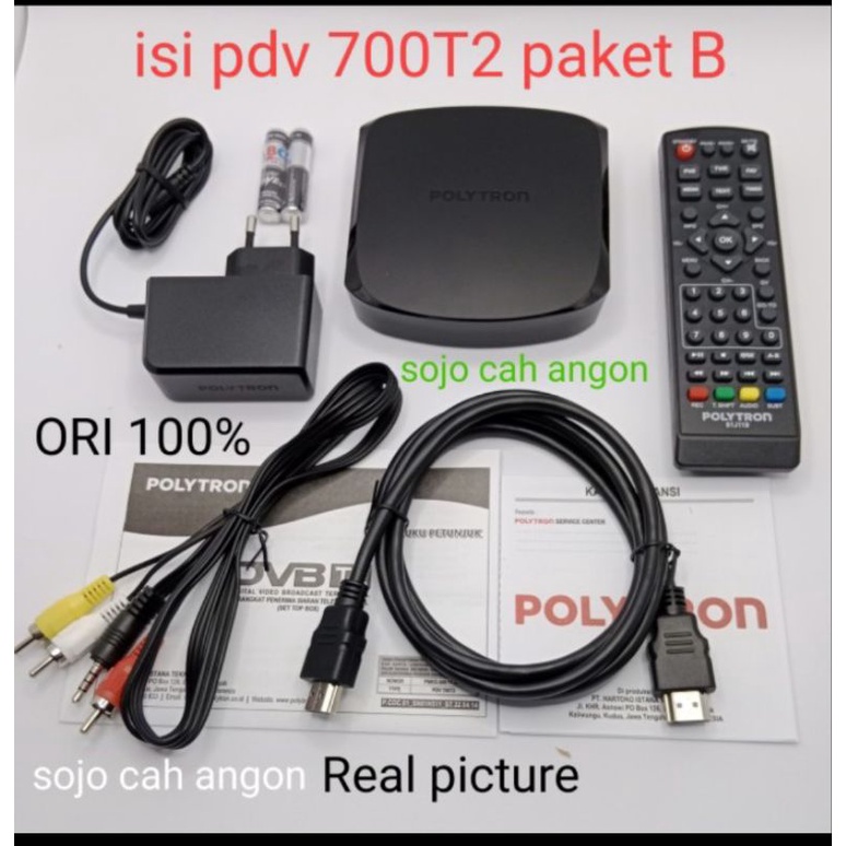 set top box polytron pdv 700t2 stb tv digital dvb t2 original garansi resmi