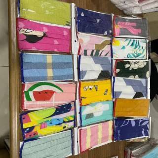 Masker kain tali warna hijab jilbab Oxford motif nyaman Masker kain tali warna hijab jilbab Oxford motif nyaman