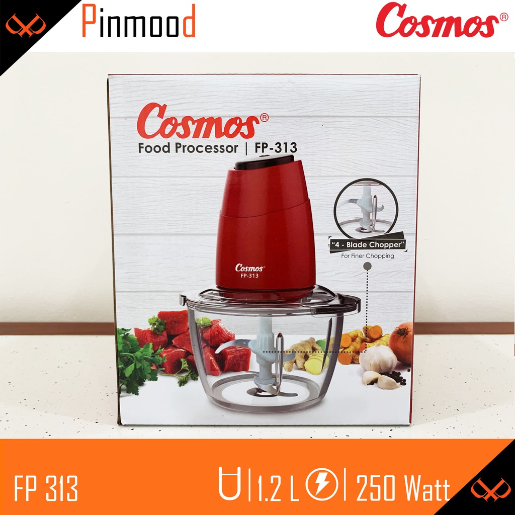 COSMOS FOOD PROCESSOR BLENDER FP-313 FP313 1,2 L LOW WATT MURAH PELUMAT CHOPPER DAGING