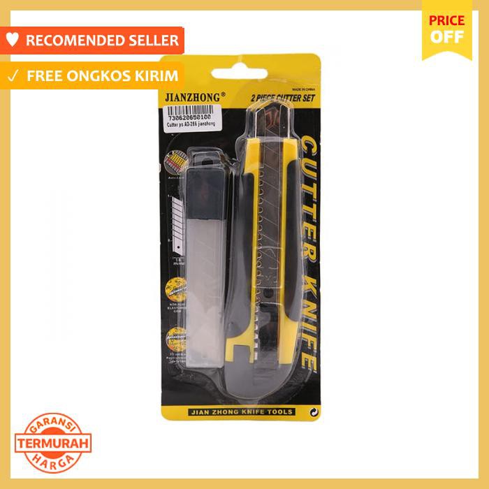 

Cutter - Alat Potong Bahan Kain/Kertas Ukuran Sedang Dengan Refill Kuning - Alat Pemotong Kertas