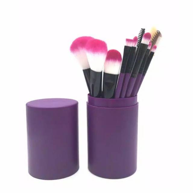 Medan Termurah Best seller Brush Set isi 12pcs Tabung Kuas Makeup Rias