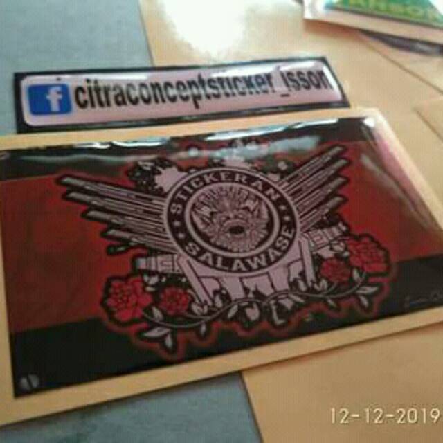 Emblem sticker timbul custom