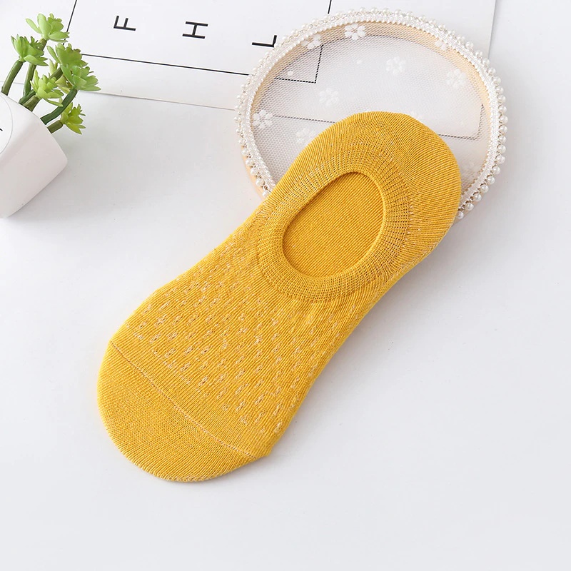OVERFLOWS.ID Kaos Kaki Hidden Di Bawah Mata Kaki Pria Wanita Ankle Sock Basic Import Kaos Kaki-Kuning