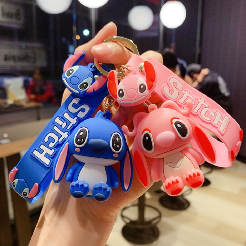 Gantungan Kunci Bentuk Boneka Kartun Disney Lilo &amp; Stitch Untuk Hadiah Anak