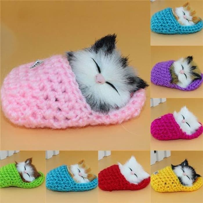 Order Langsung Boneka Kucing Bunyi Meong Gantungan Kucing Figure Kucing Bersuara terbaik