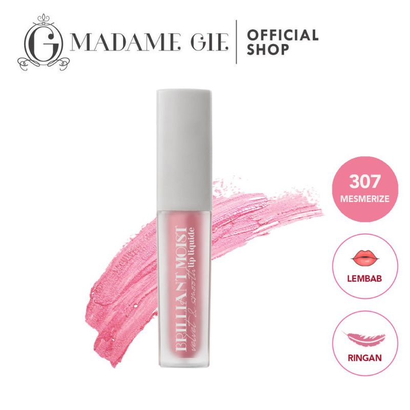 ⭐️ Beauty Expert ⭐️ Madame Gie Briliant Moist Velvet &amp; Smooth Lip Liquide - MakeUp Lip Cream Lipstik