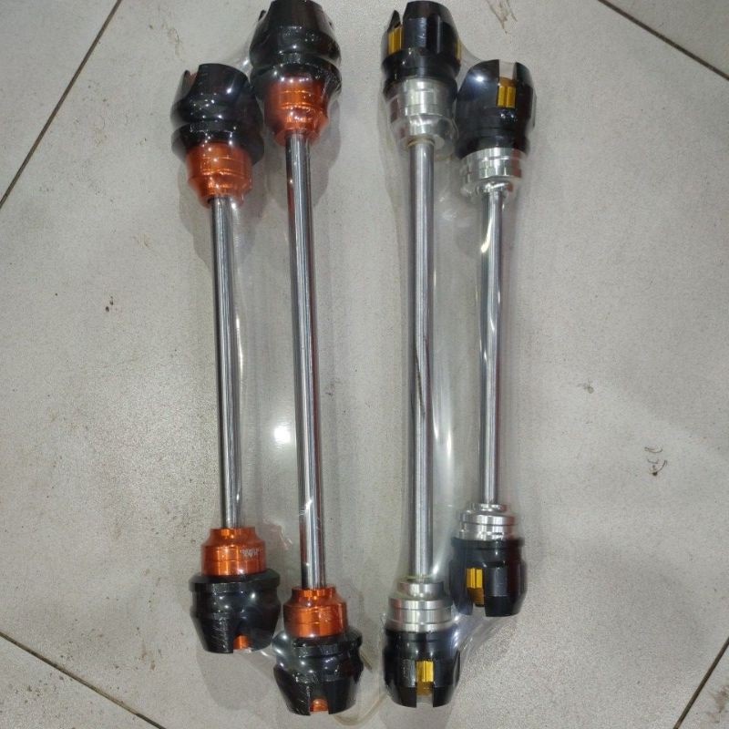 Jalu as roda dan as roda depan belakang Ninja 250 carbu /fi z250 Black diamond