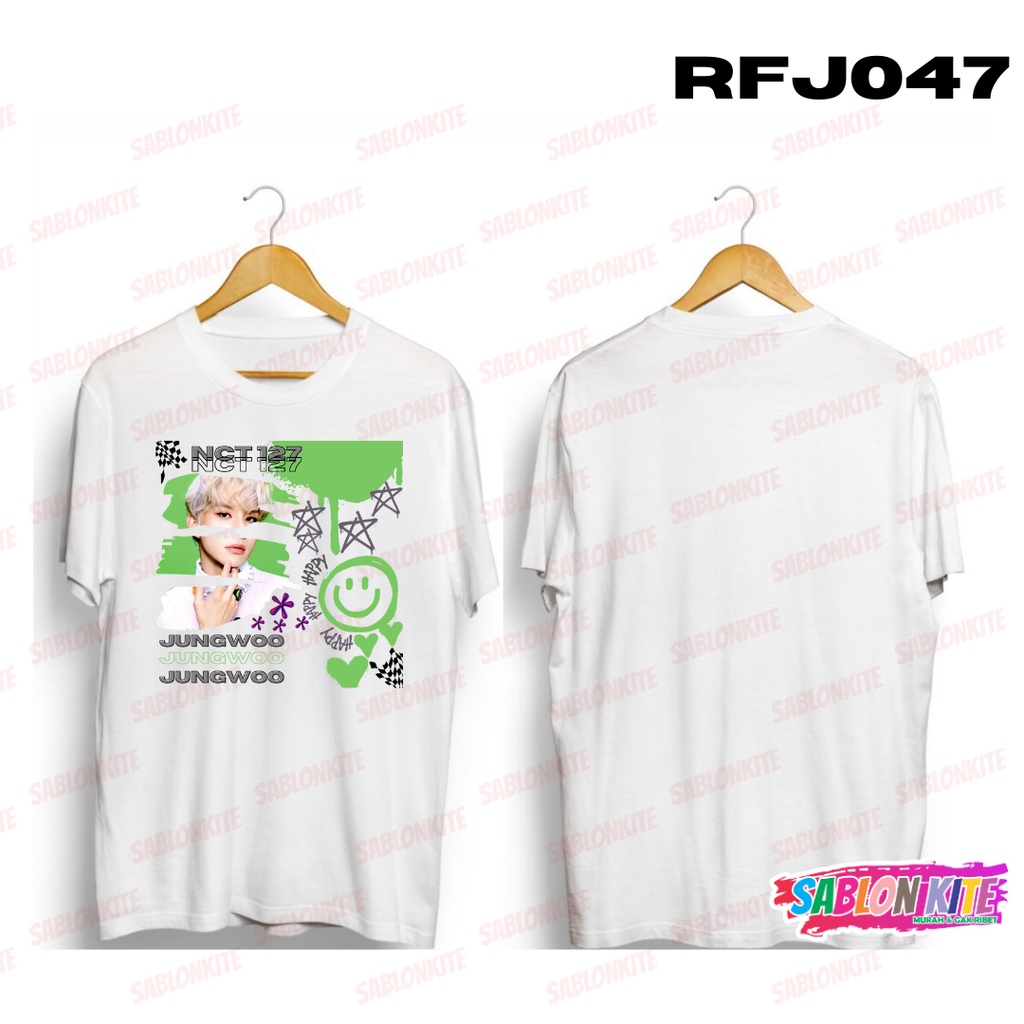 MURAH!!! KAOS NCT 127 JUNGWOO STICKER PAINT RFJ047 COMBED 30S