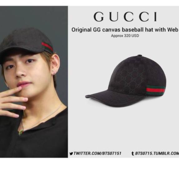 gucci original gg canvas baseball hat with web
