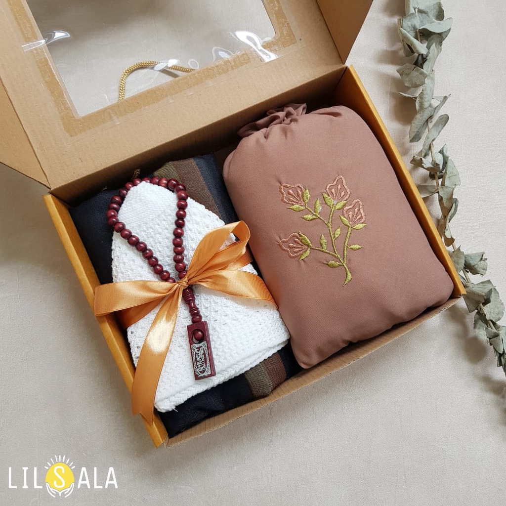 [BSPTMU] PAKET MUKENA DAN SARUNG PECI DEWASA PACKING BOX KADO GURU, KADO NIKAH, PAKET COUPLE KADO GURU mukena alf