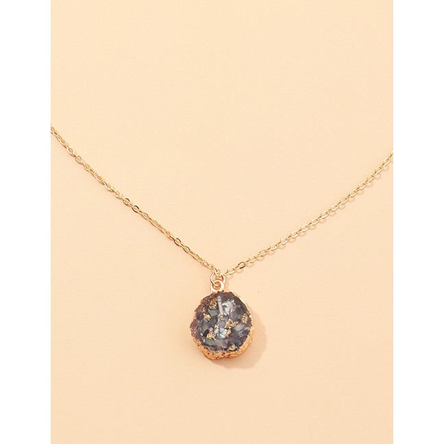 LRC Kalung Fashion Geometric Round Resin Alloy K4582X