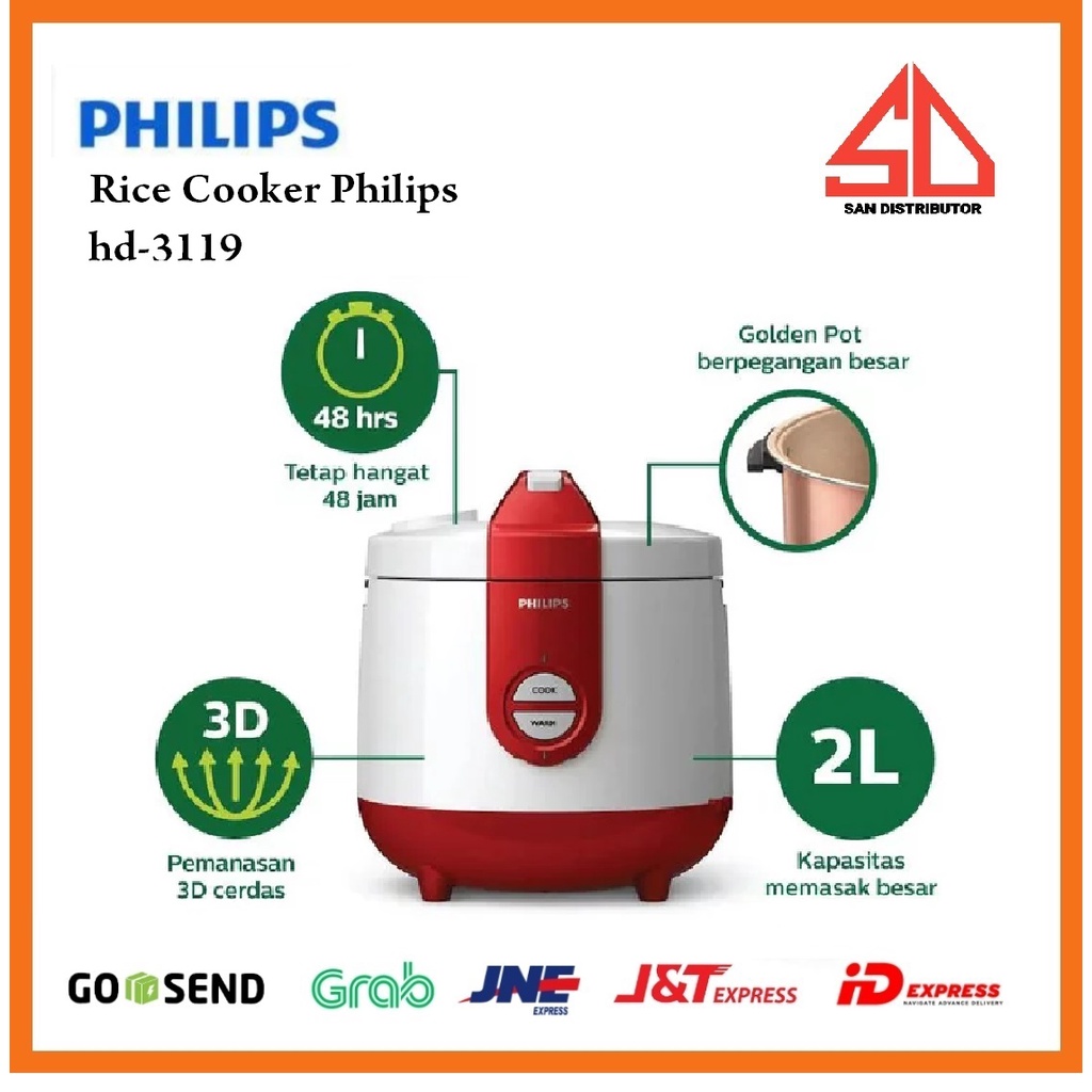 RICE COOKER PHILIPS HD-3119 2 LITER MAGICCOM / hd3119