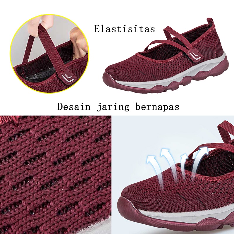 FOKU Sepatu Sneakers Wanita Outdoor Sepatu Wanita Kasual Terbaru