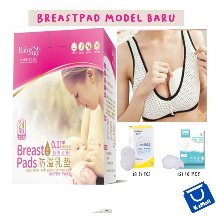 Breast Pad Baby Age isi 24 Pcs Side Cut Shape (EXP 2025) FREE BOX