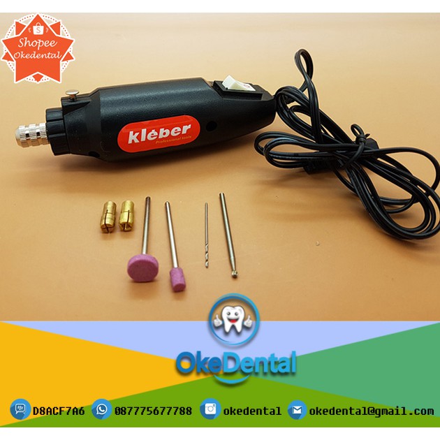 Mini Drill + Mata bur + Adaptor