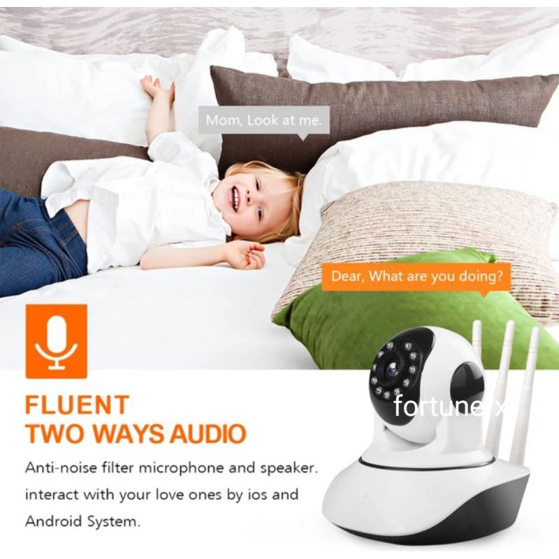 Kamera CCTV Wifi 3 Antena IP Camera Baby Camera with Aplikasi Tuya