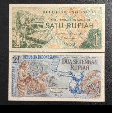 

Uang kertas kuno Indonesia Set Sandang Pangan Tahun 1960 Gress