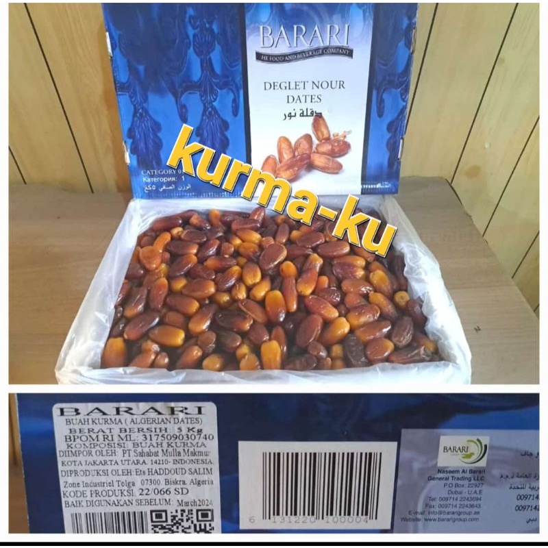 

Kurma Tunisia Madu -Barari 5Kg