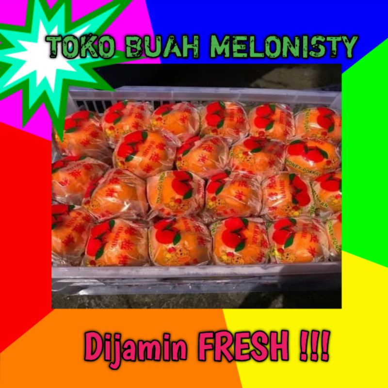 

[ 1 KERANJANG ] BUAH JERUK PONKAM MANIS ,JERUK MANDARIN PONKAM