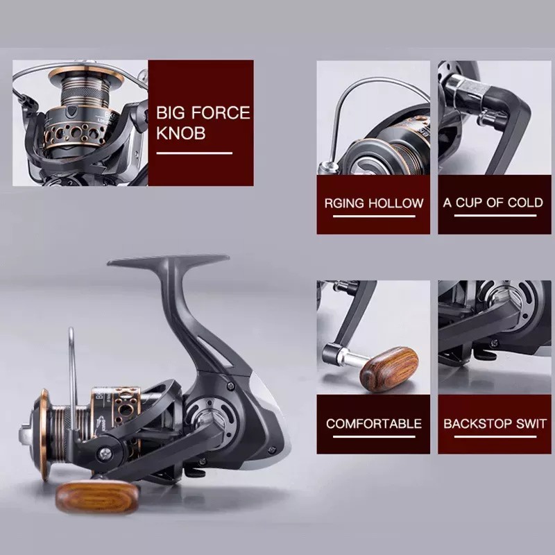 REEL PANCING SPINNING BK2000 BK3000 BK4000 KEREKAN FISHING 12KG BEARING 5.2:1 BB 13