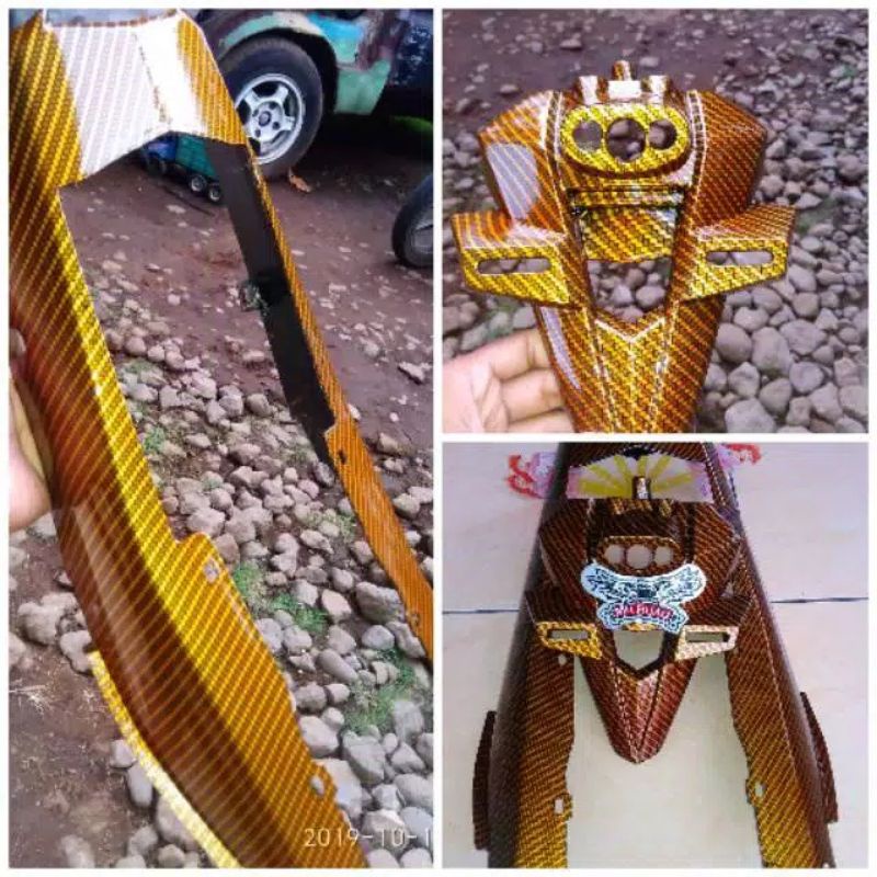 cover body vixion new carbon gold