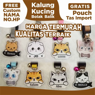 Kalung Kucing Custom - Kalung Kucing Nama | Shopee Indonesia