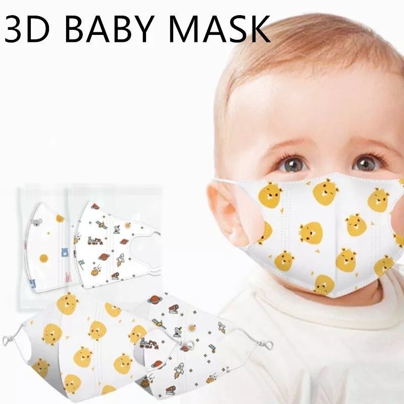Masker Duckbill Bayi Batita 3D 0-3 Tahun 4 Ply - Anak 3D 4 Ply 3-8 Tahun Premium Packaging Seal Satu