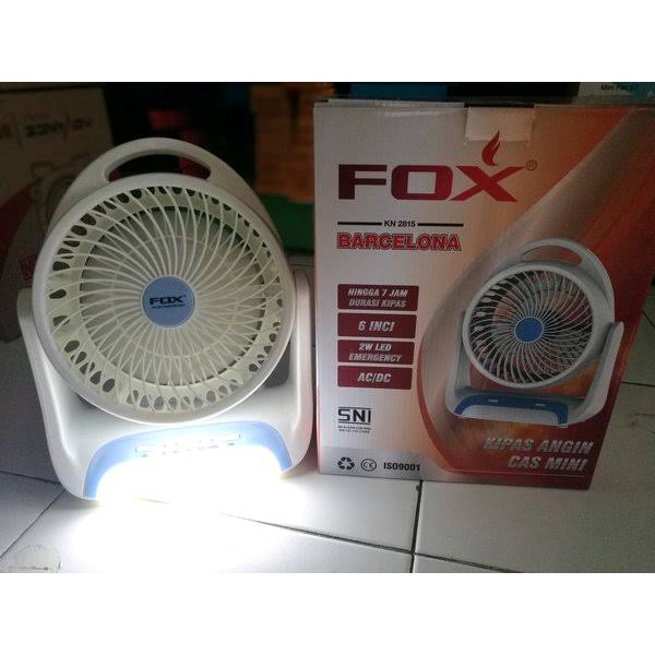 KIPAS BARCELONA KN2815 FOX KIPAS MINI PROTABLE 6INCI