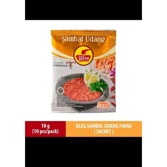 

Sambal Uleg Finna Food Udang (10 x 20 gr)