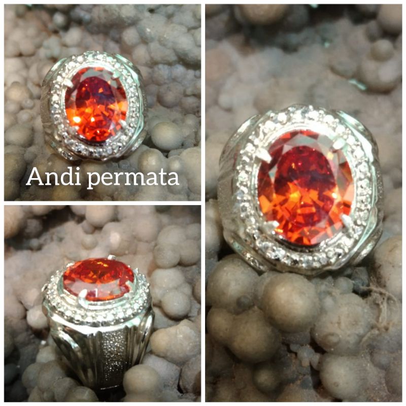 Batu permata safir orange paparacha