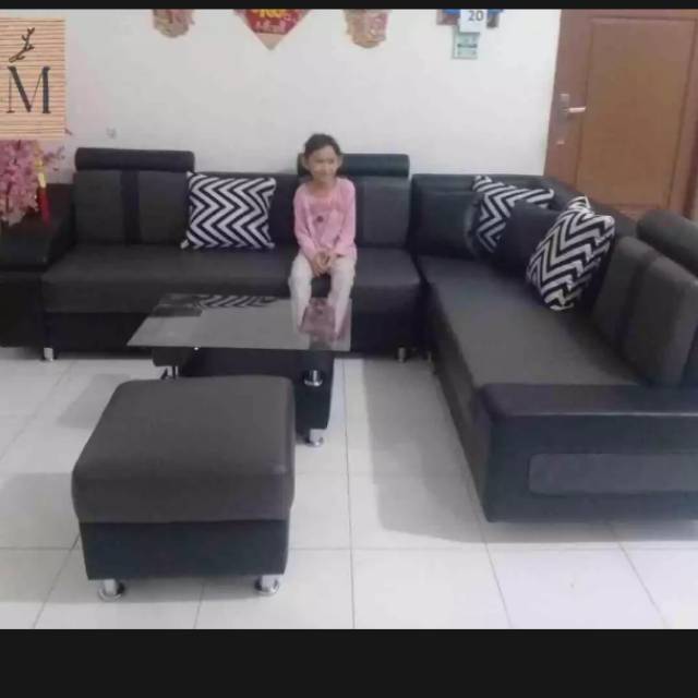 Sofa KJM 32 sudut puff full oscar