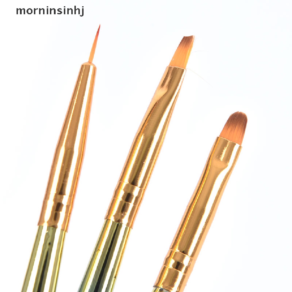 Mornin 3pcs / set Brush Pen Dotting Untuk Gambar Nail Art Diy