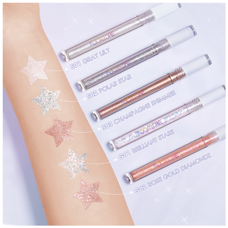 Focallure Starlight Shimmer Liquid Eyeshadow Long Lasting Eye Shadow Makeup