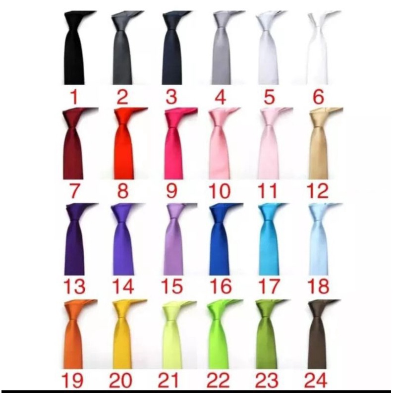 Dasi Pria Polos Satin Warna Ungu Ukuran 3inchi &amp; 2inchi