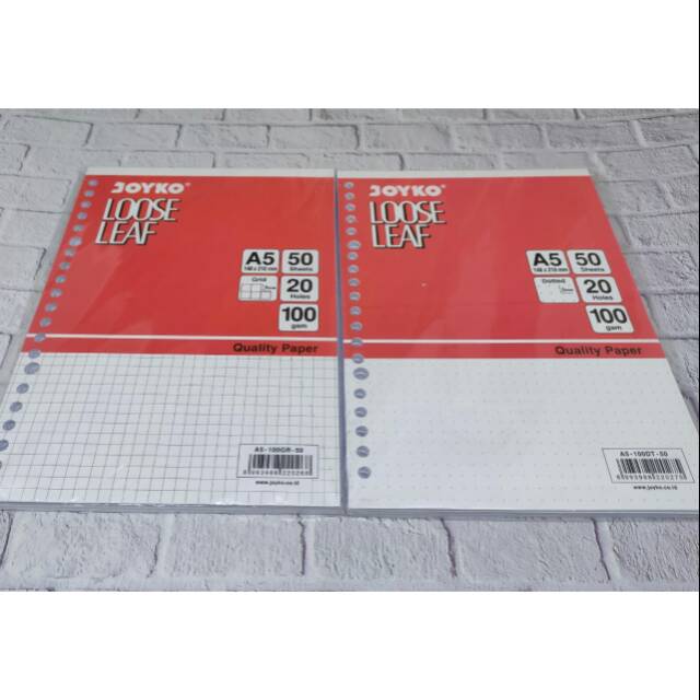 

Loose leaf A5 100 gsm Joyko GRID DOTTED POLOS