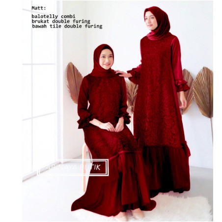 Terlaku.. Baju gamis wanita terbaru model pesta kekinian moscrepe polos alya maxi ld100 busui size