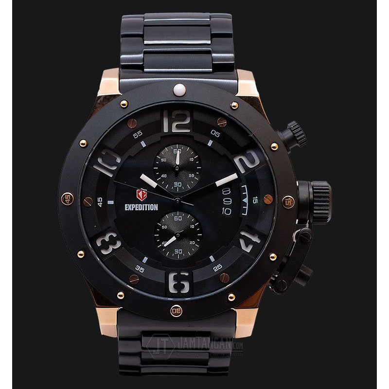 Expedition EXF-6381-MCBBRBA Man Black Dial Stainless Steel