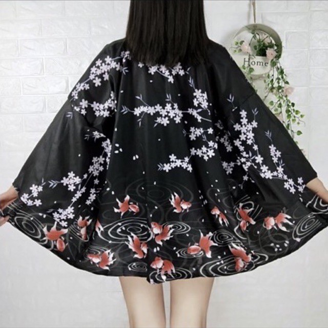 RE01 CARDINGAN KIMONO IMPORT WANITA ASIA KOREA JEPANG HAORI YUTAKA SAKURA ORIGINAL