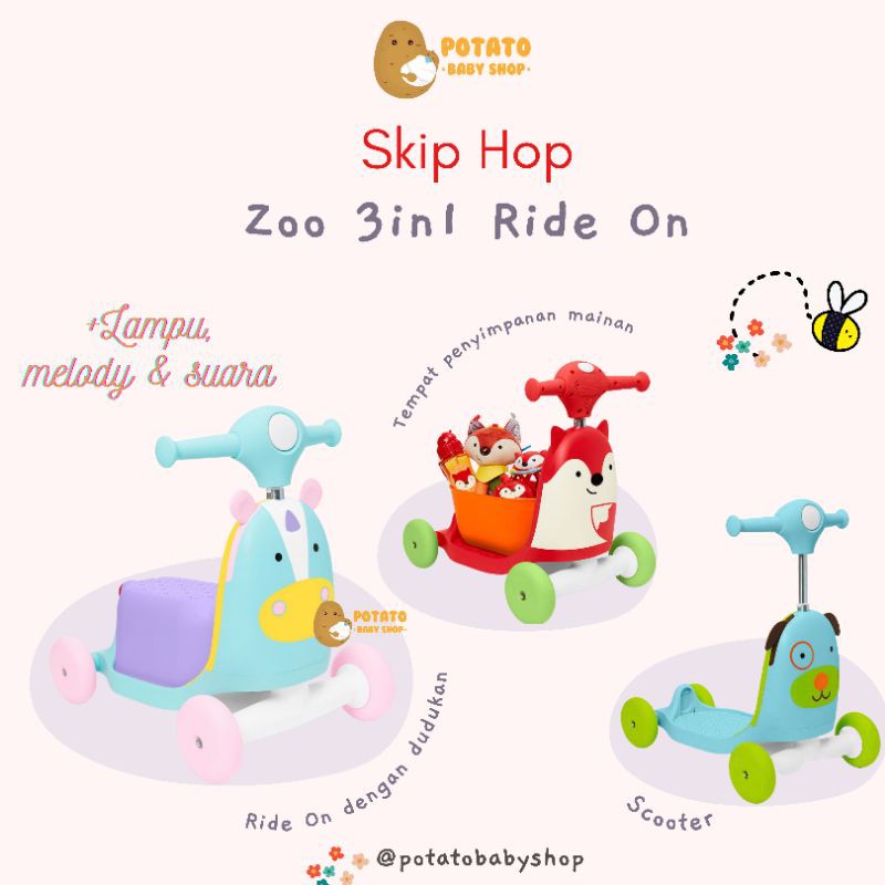 Skip Hop 3in1 Zoo Ride On - Scooter Skiphop