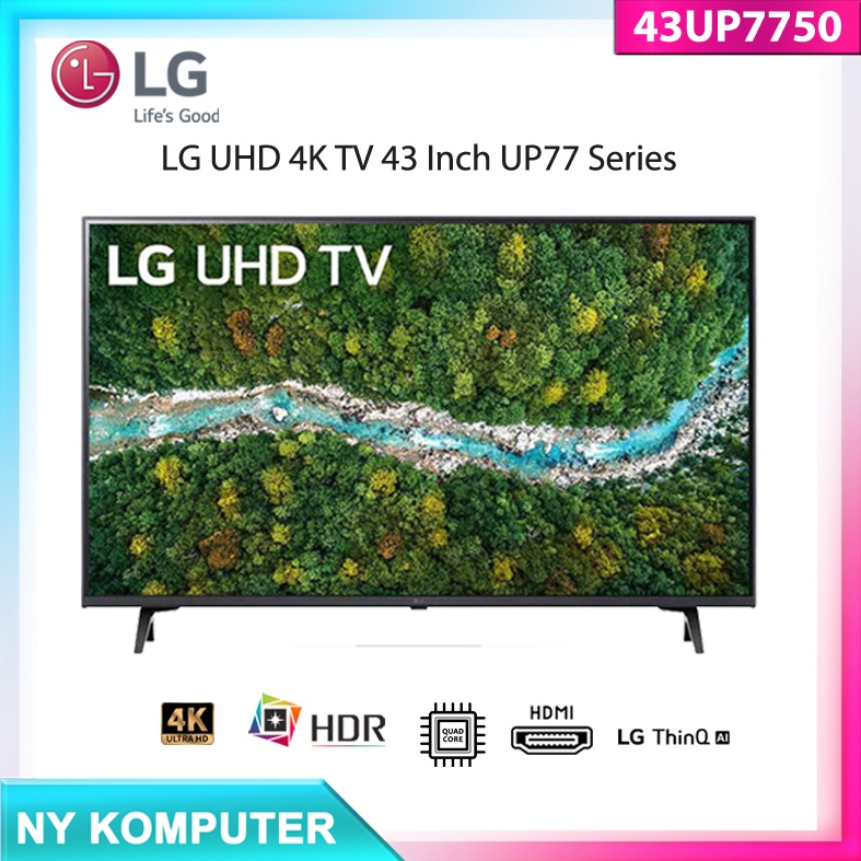 LED TV LG 43UP7750 4K SMART UHD AI THINQ TV 43 Inch