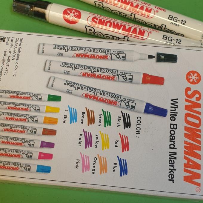 

Office & Stationery | Alat Tulis | Spidol Snowman Bg 12 Whiteboard | Best Seller