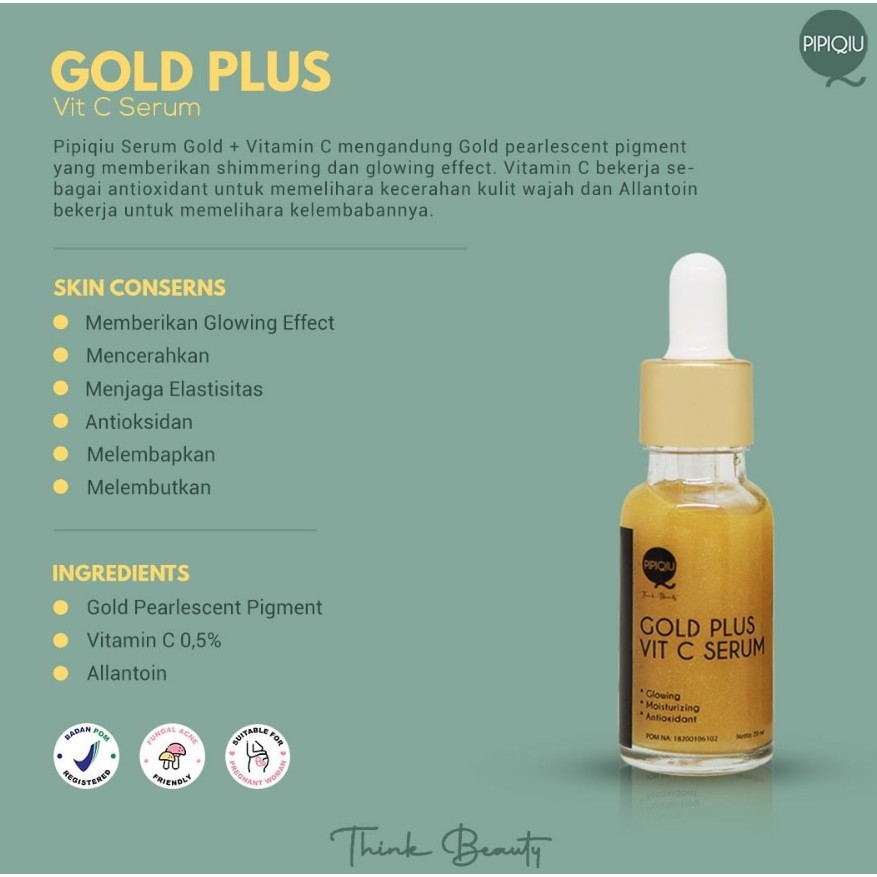 Pipiqiu Serum Peeling Solution AHA BHA PHA 20ml Gold Serum Hyaluronic Serum Niaciamide somethinc